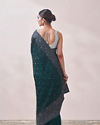 Emerald Green Paisley Design Saree image number 2