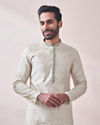 Minimal Cream Jacquard Kurta Set
