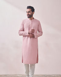 Manyavar Men Rani Pink Kurta Set