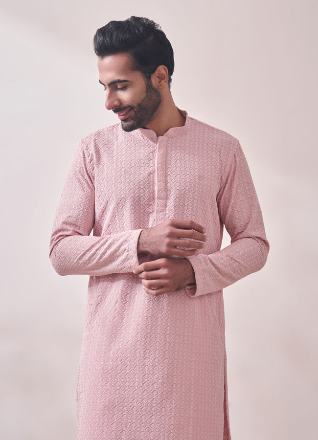 Manyavar pink kurta pajama new arrivals