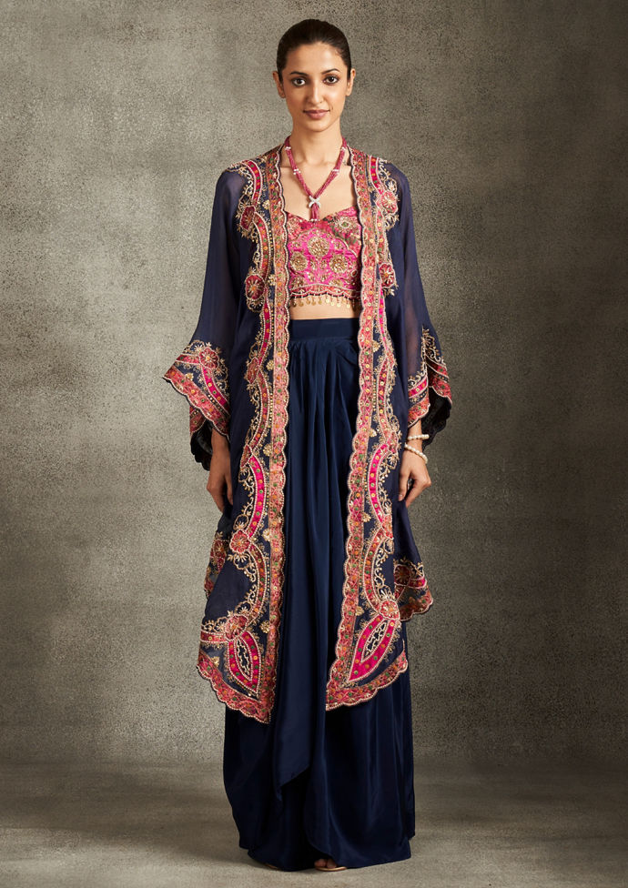Twamev Women Indigo Splendour Indo Western