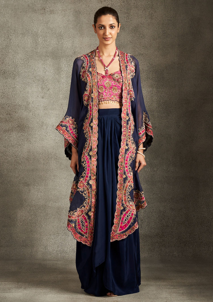 Twamev Women Indigo Splendour Indo Western