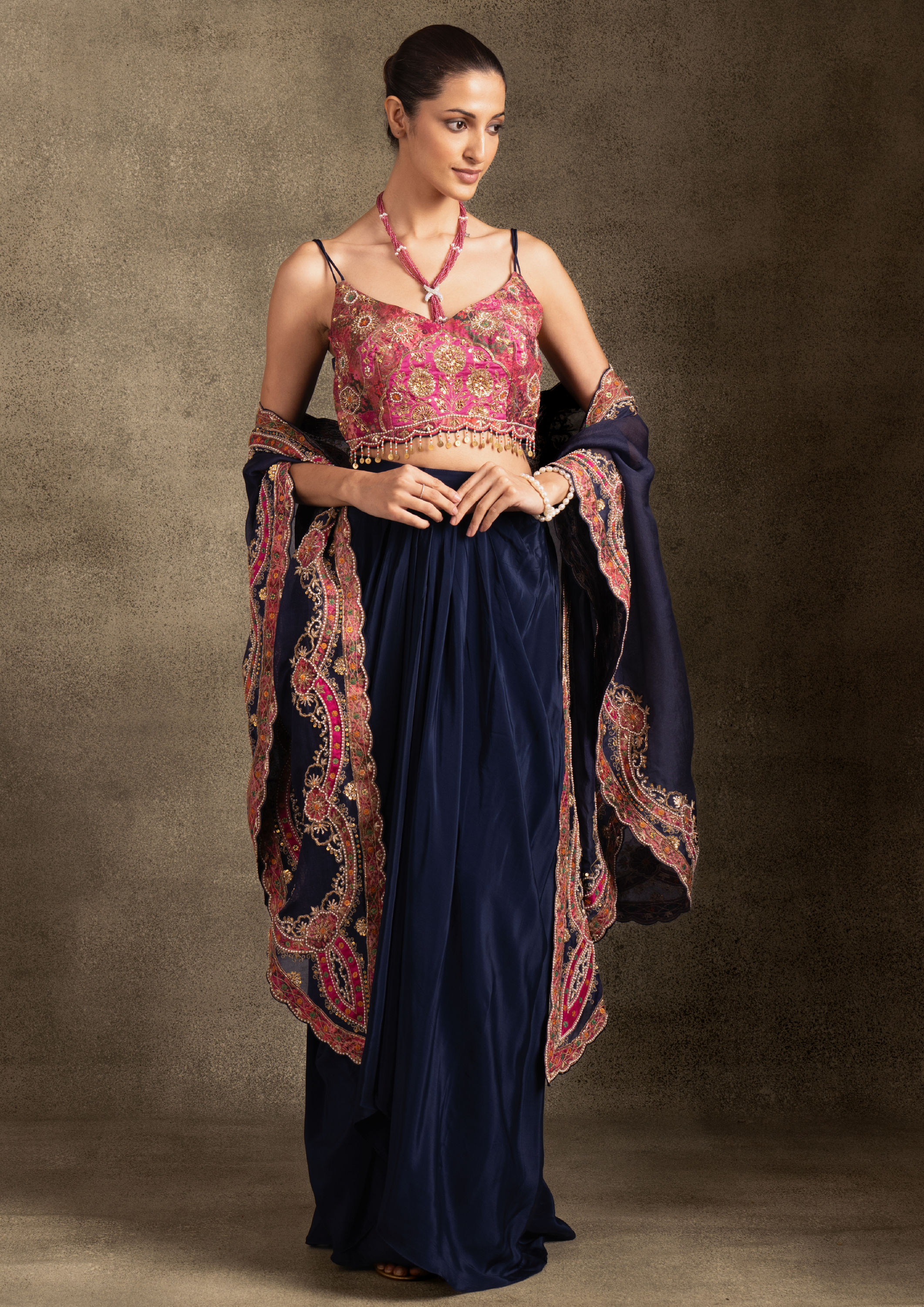 Twamev Women Indigo Splendour Indo Western