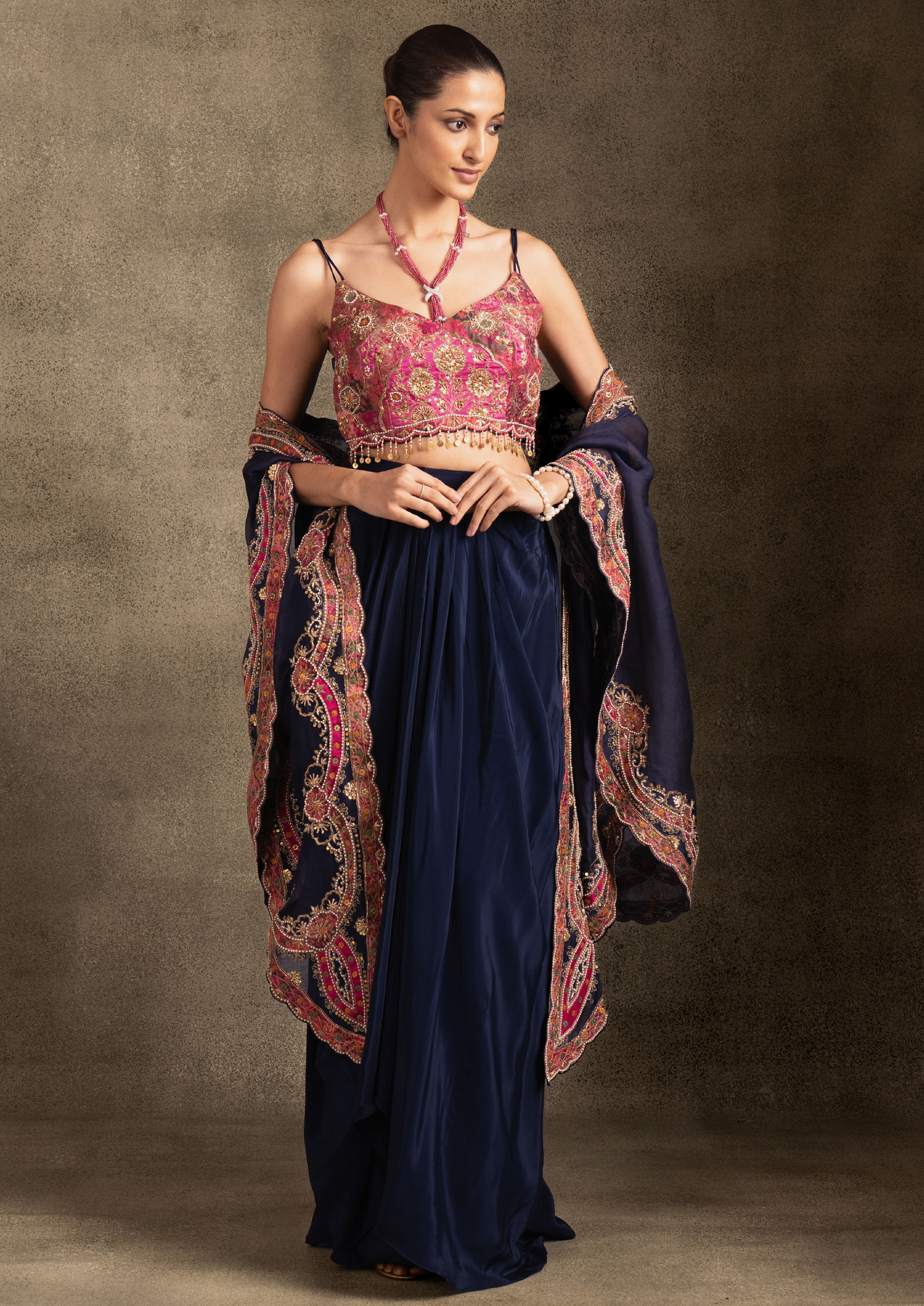 Twamev Women Indigo Splendour Indo Western