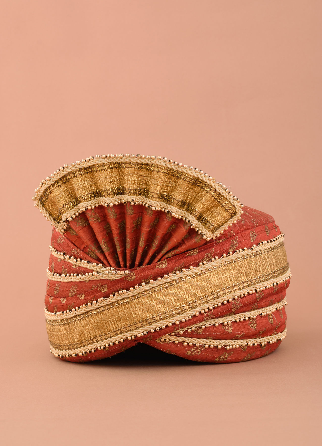 Manyavar Men Royal Red Buta Motif Safa
