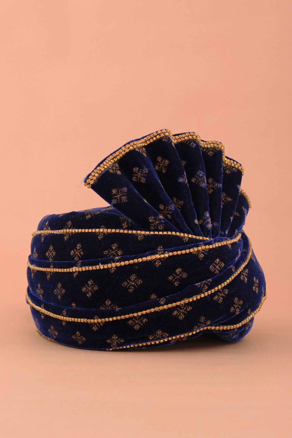 Manyavar Men Royal Blue Motif Safa image number 1