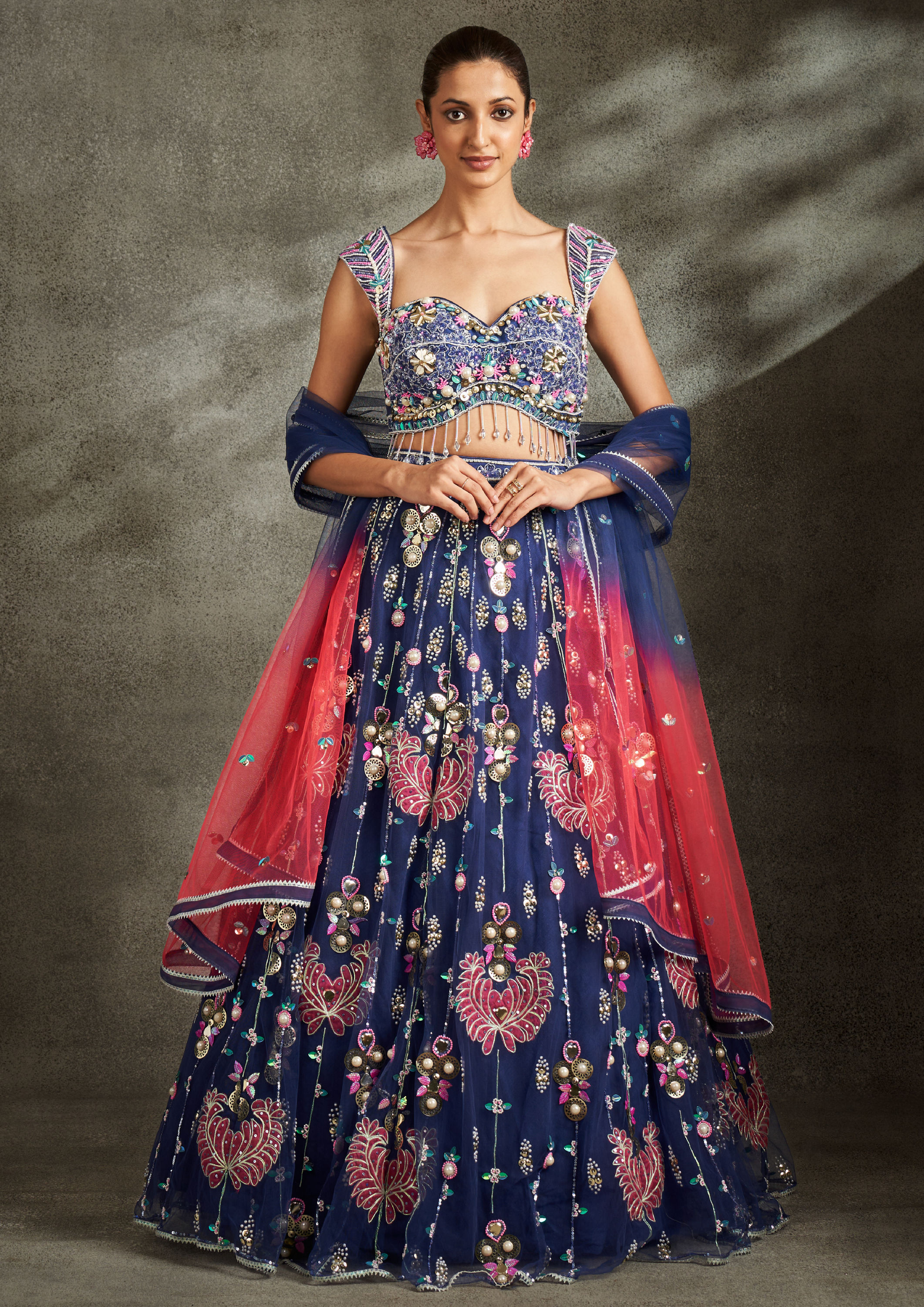 Twamev Women Indigo Delight Lehenga