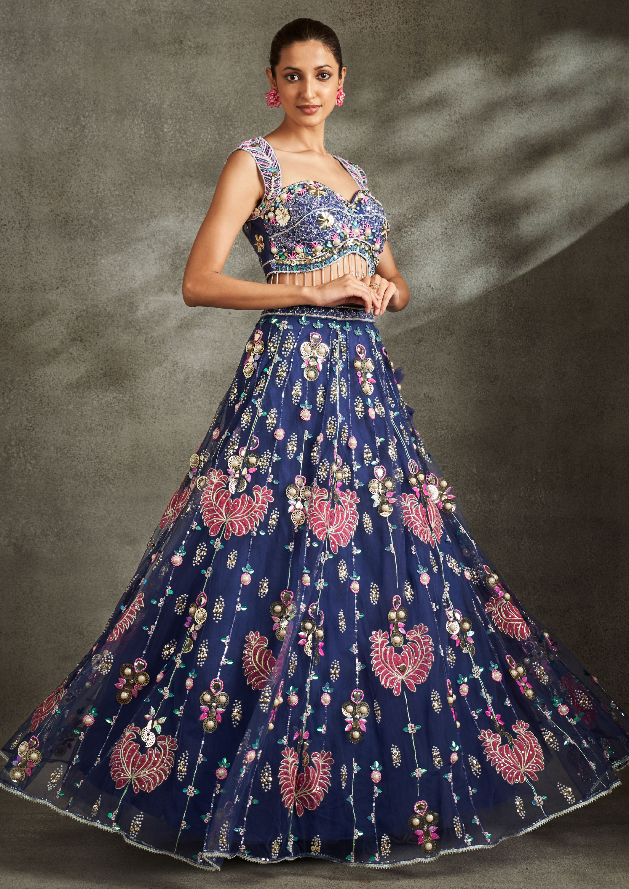 Twamev Women Indigo Delight Lehenga