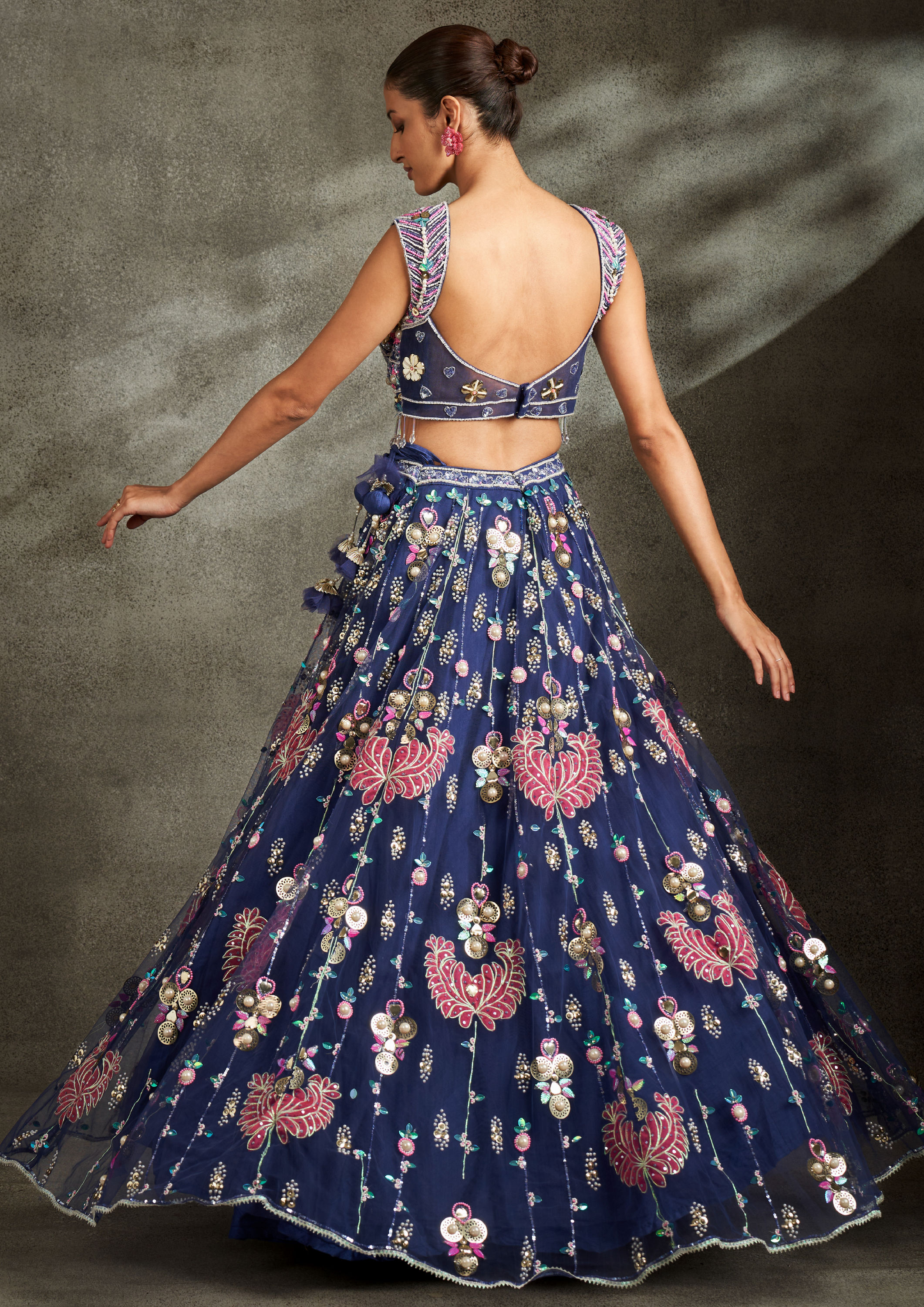 Twamev Women Indigo Delight Lehenga