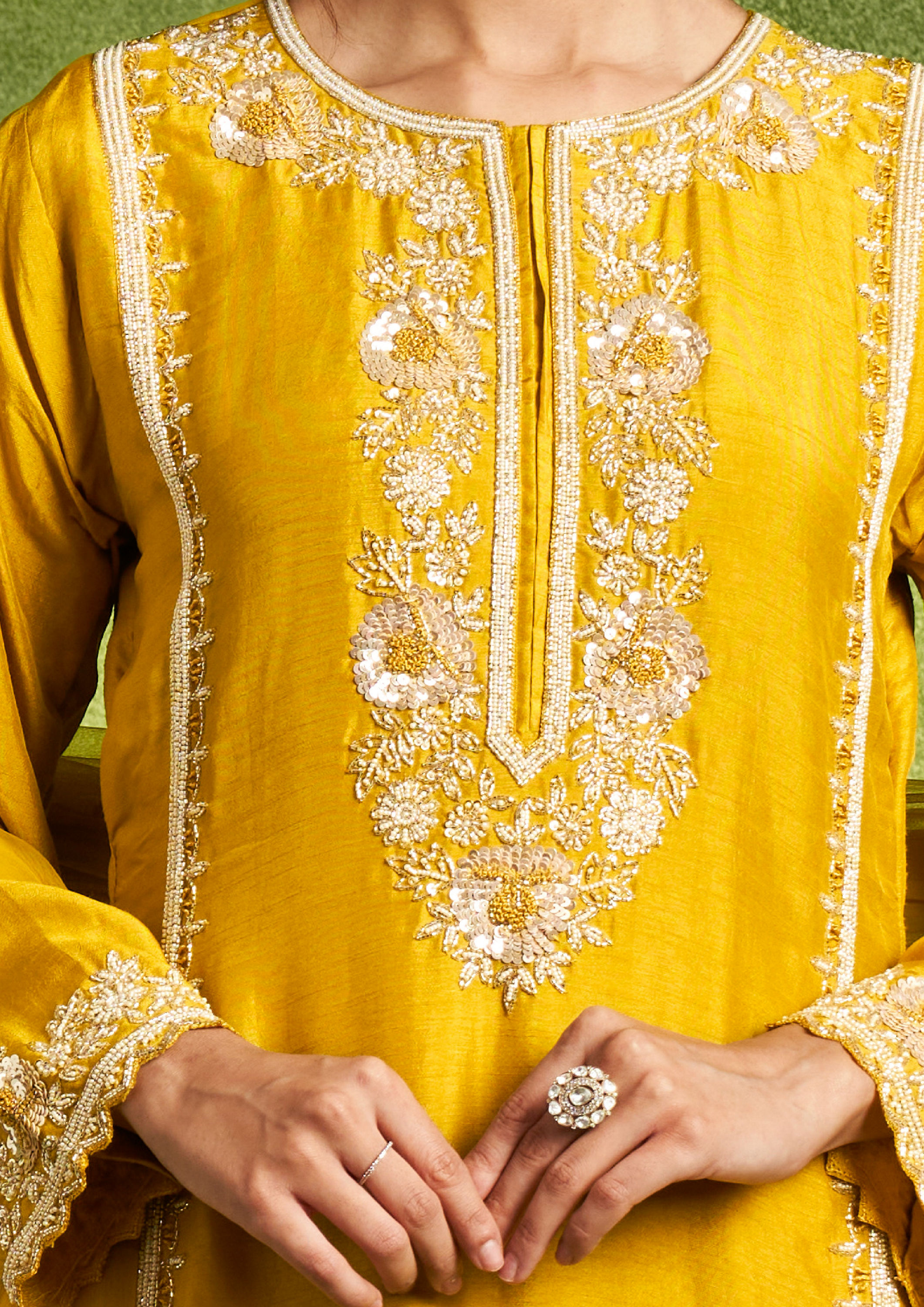 Twamev Women Emerald Elegance Stitched Suit