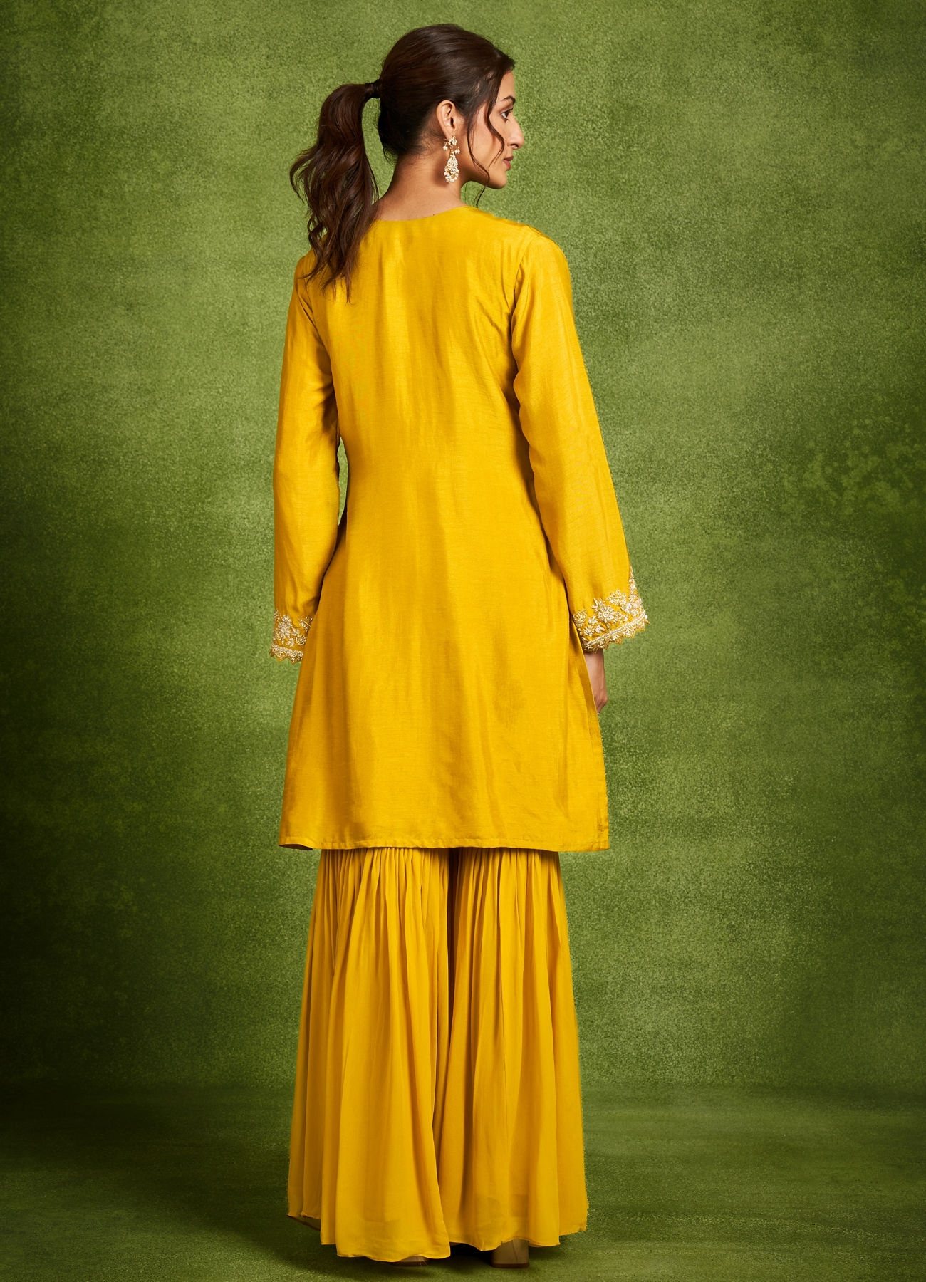 Twamev Women Emerald Elegance Stitched Suit