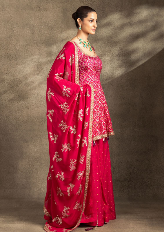 Twamev Women Pink Celebration Resplendence Stitched Suit