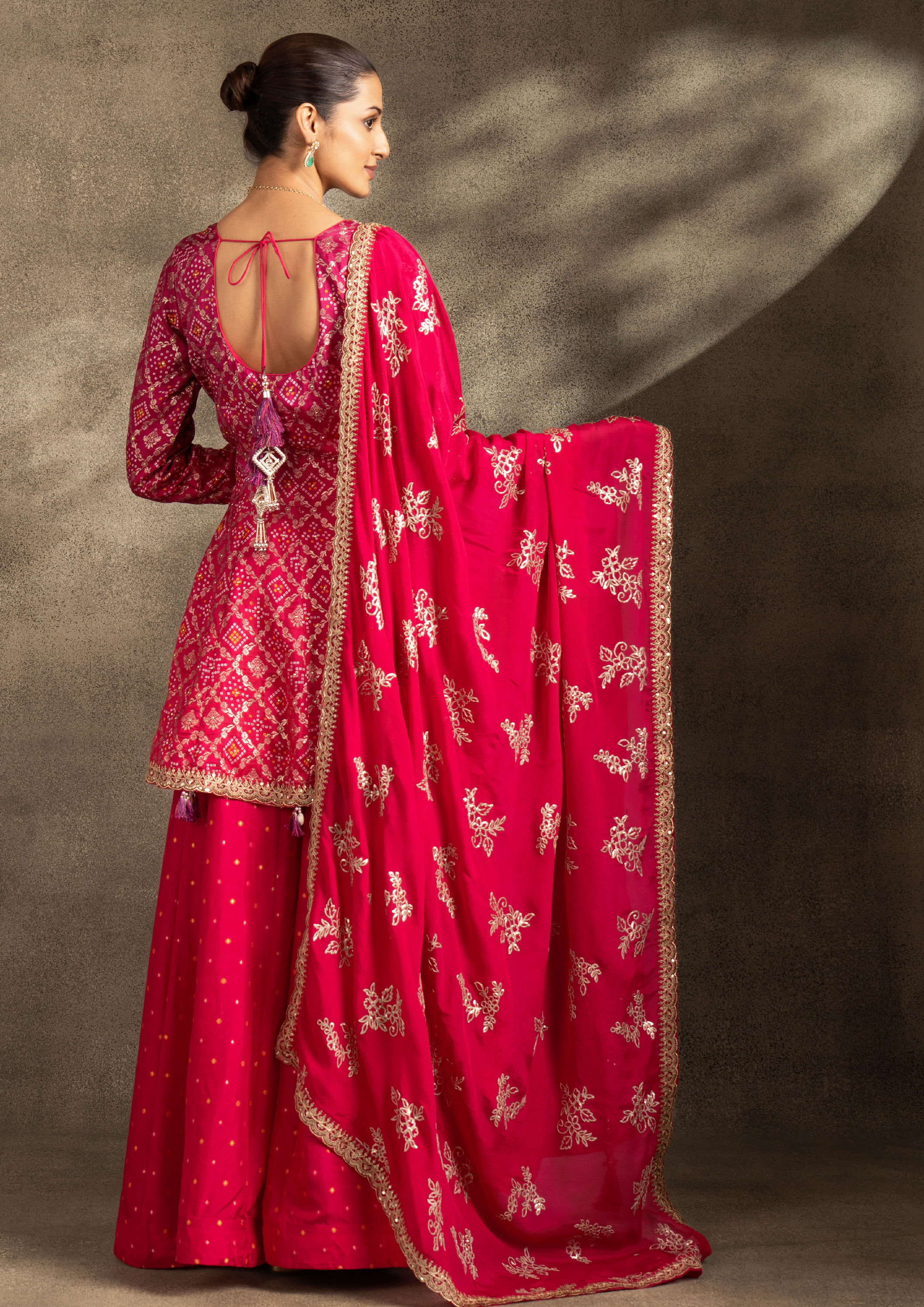 Twamev Women Pink Celebration Resplendence Stitched Suit