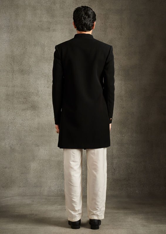 Twamev Men Black Majesty Indo Western