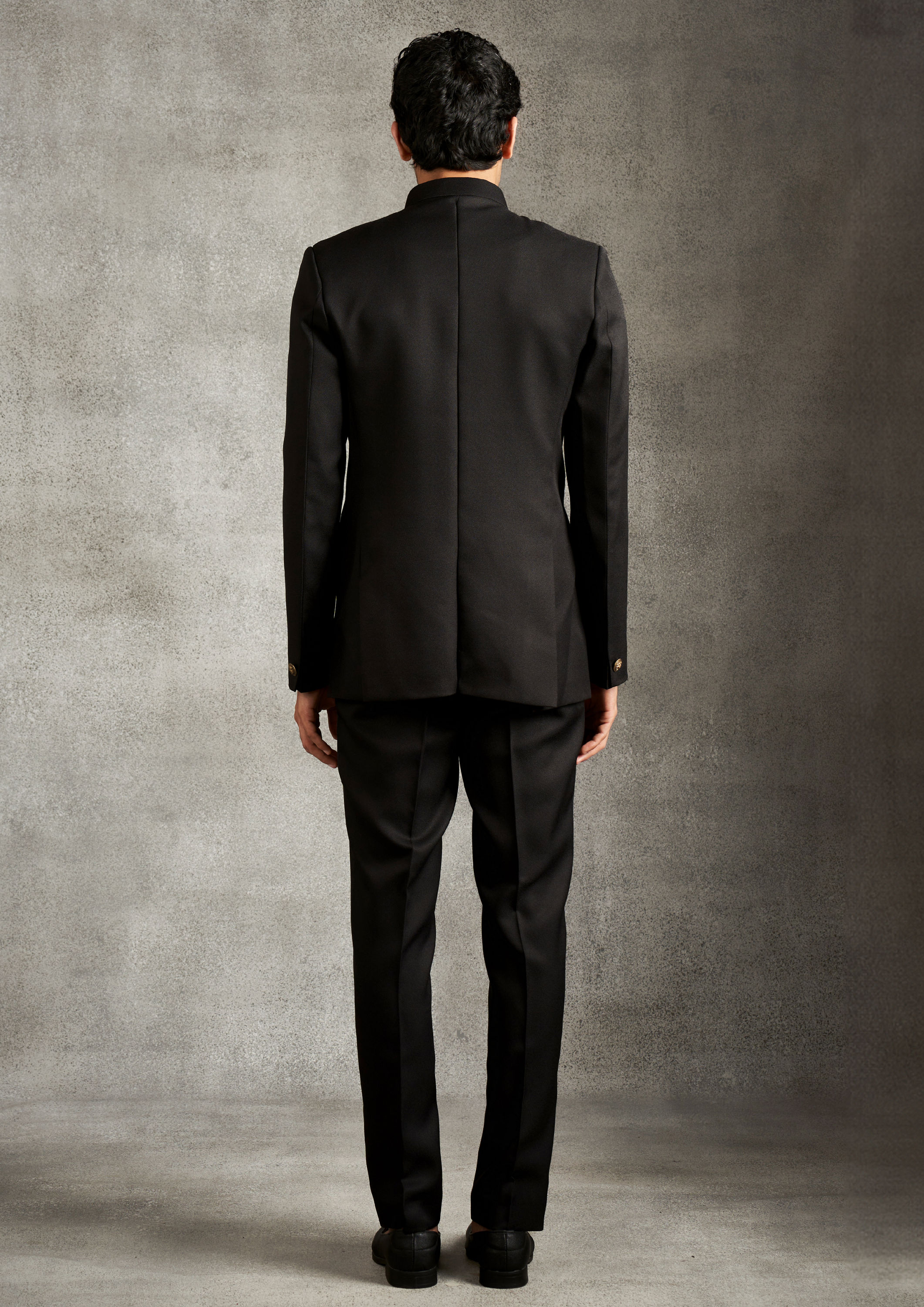 Twamev Men Black Majesty Jodhpuri Set