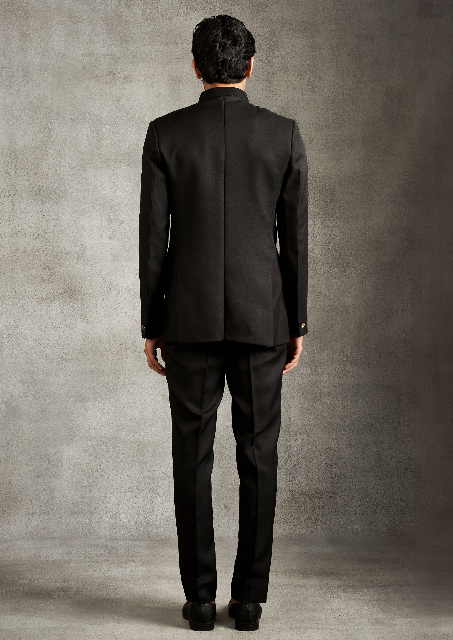 Twamev Men Black Majesty Jodhpuri Set