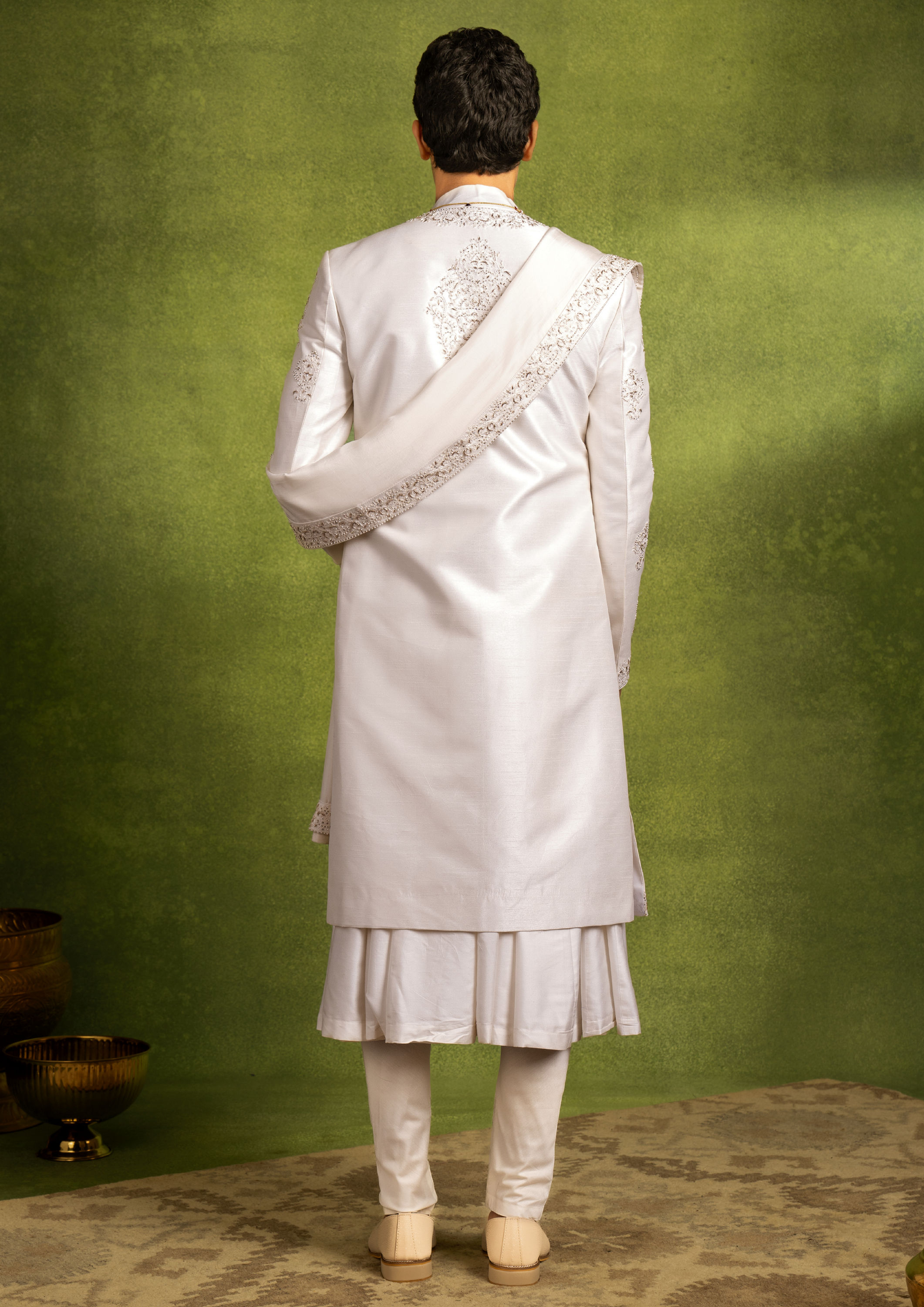 Twamev Men Regal Cream Delight Sherwani