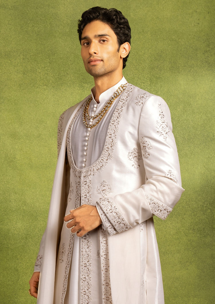 Twamev Men Regal Cream Delight Sherwani