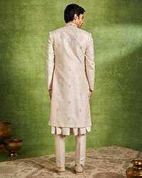 Twamev Men Elegant Cream Sherwani Ensemble