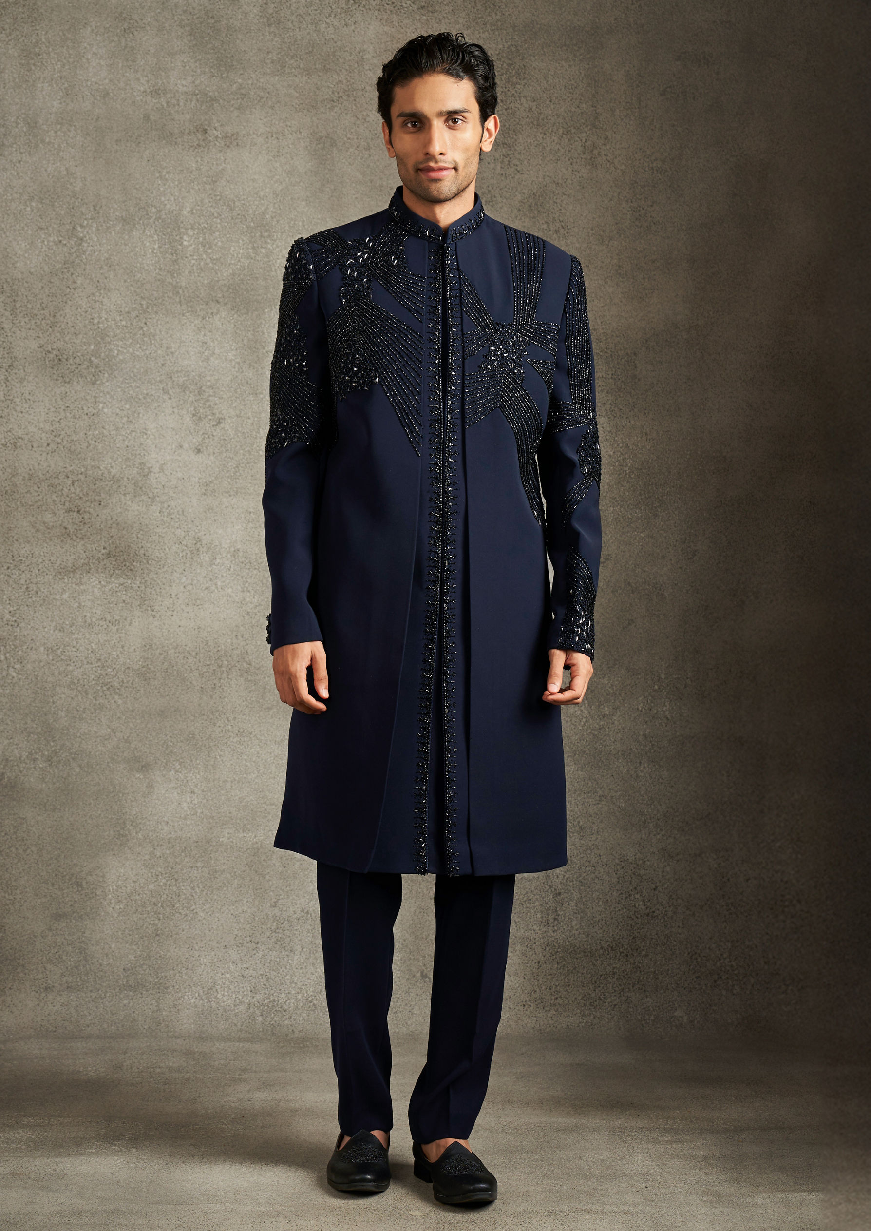 Twamev Men Royal Blue Splendour Indo Western
