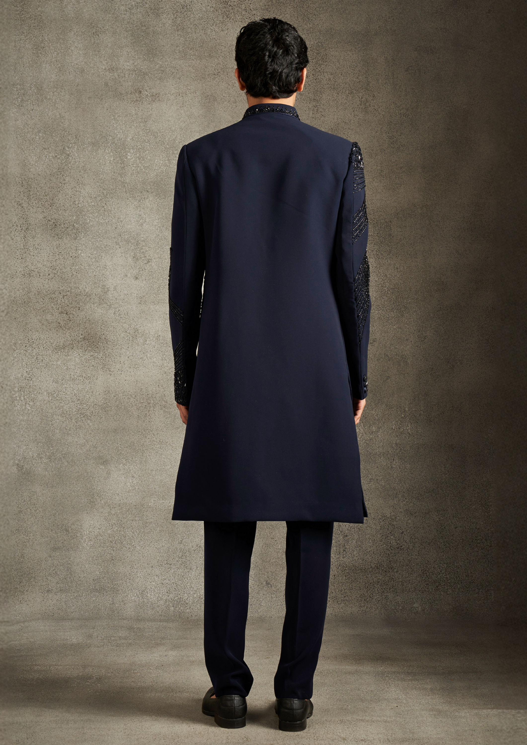 Twamev Men Royal Blue Splendour Indo Western