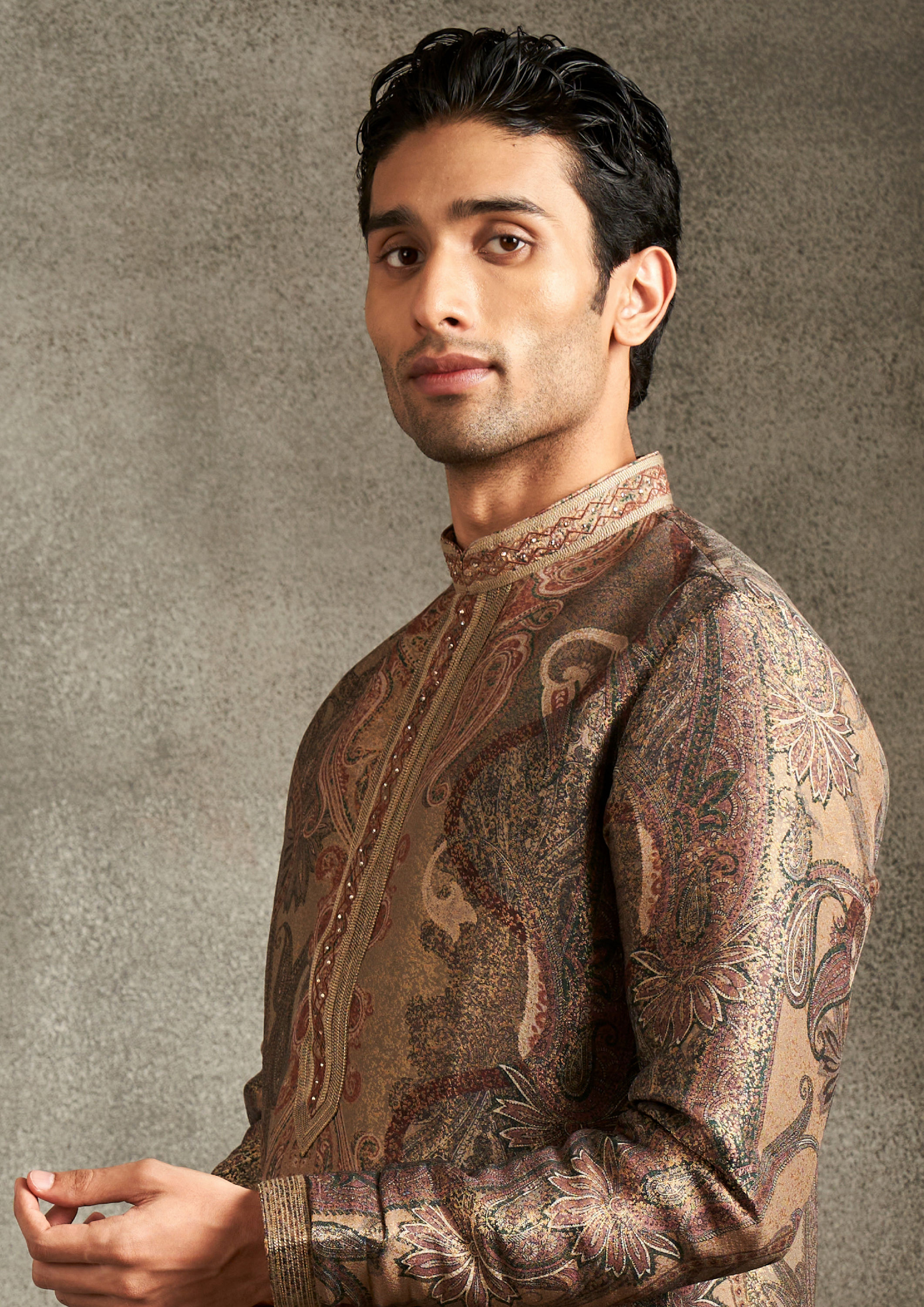 Twamev Men Beige Elegance Kurta Pant