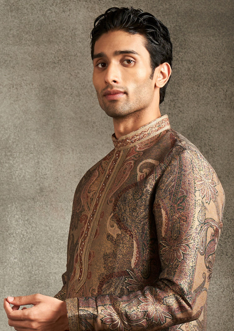 Twamev Men Beige Elegance Kurta Pant