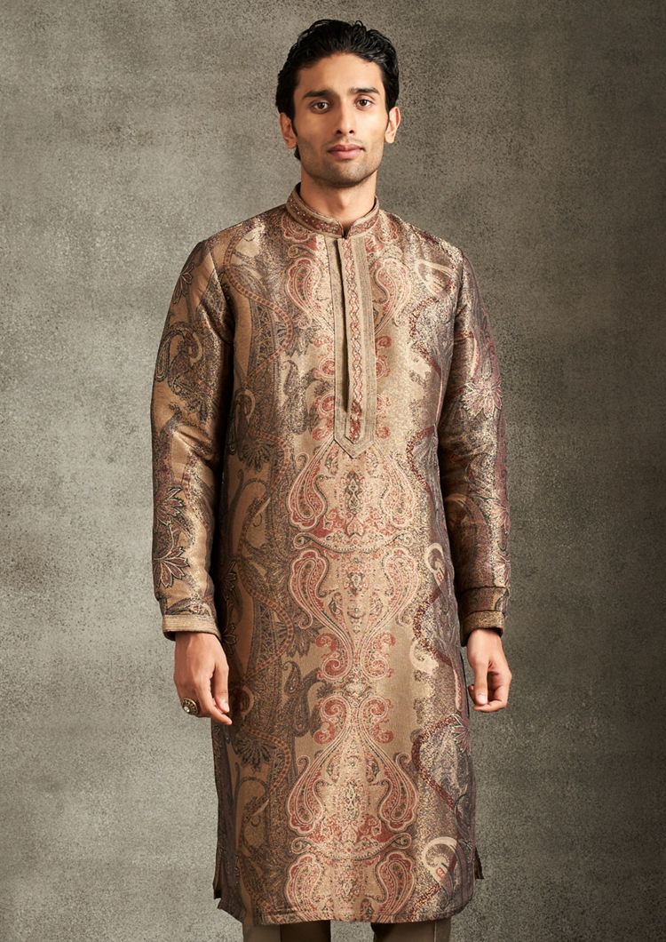 Twamev Men Beige Elegance Kurta Pant