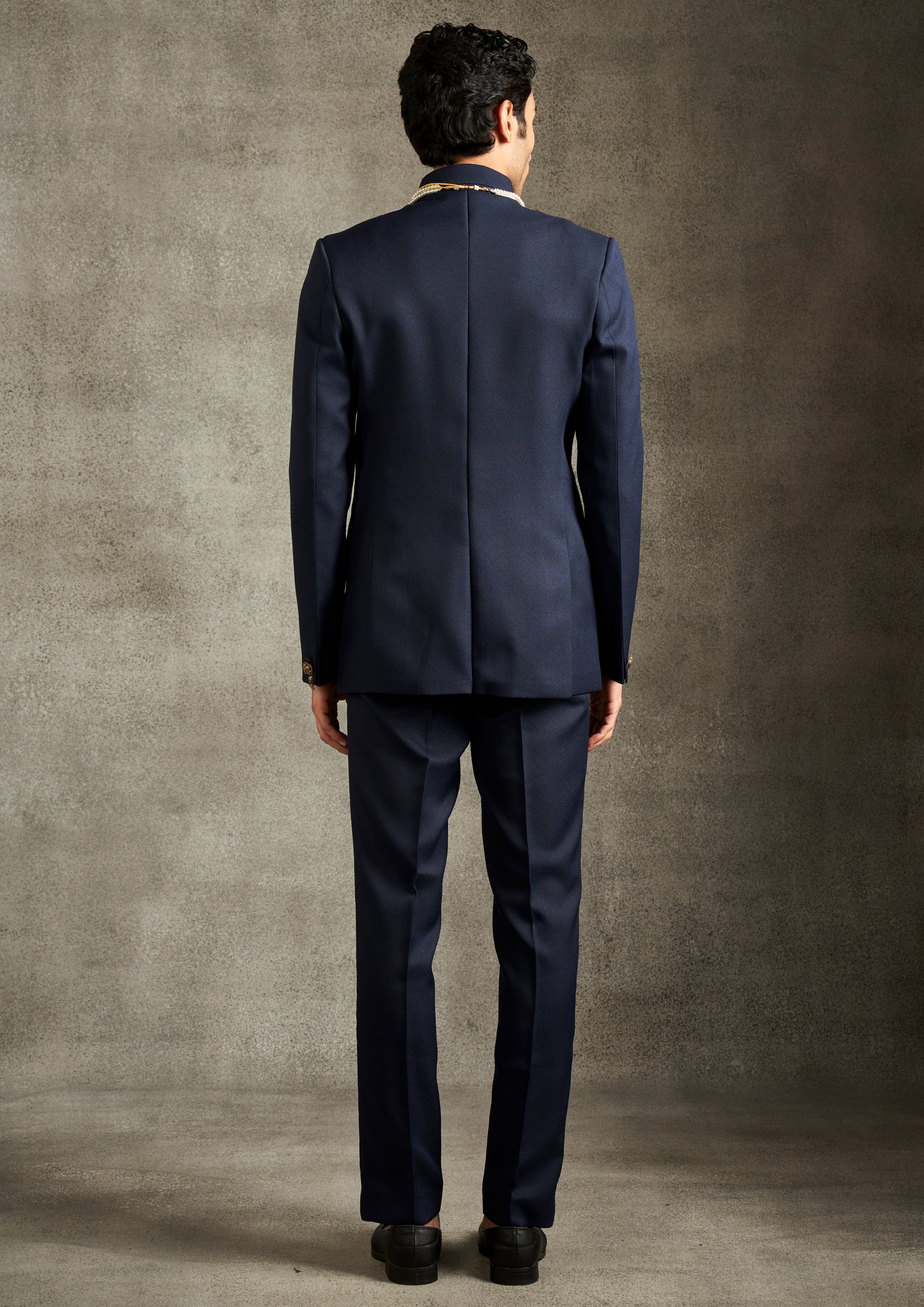 Twamev Men Regal Dark Blue Jodhpuri Set