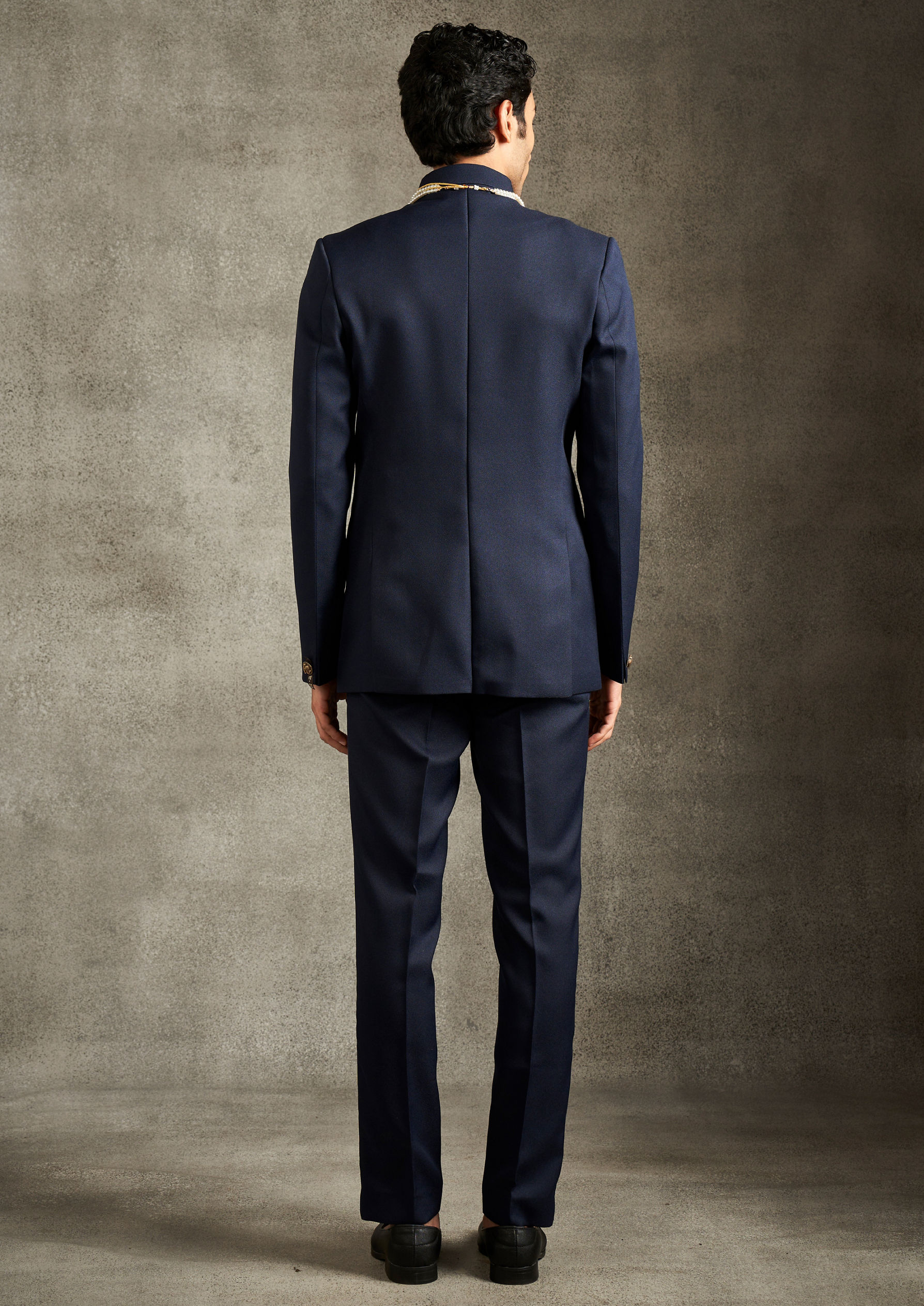 Twamev Men Regal Dark Blue Jodhpuri Set