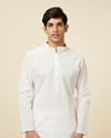 White Solid Kurta Set