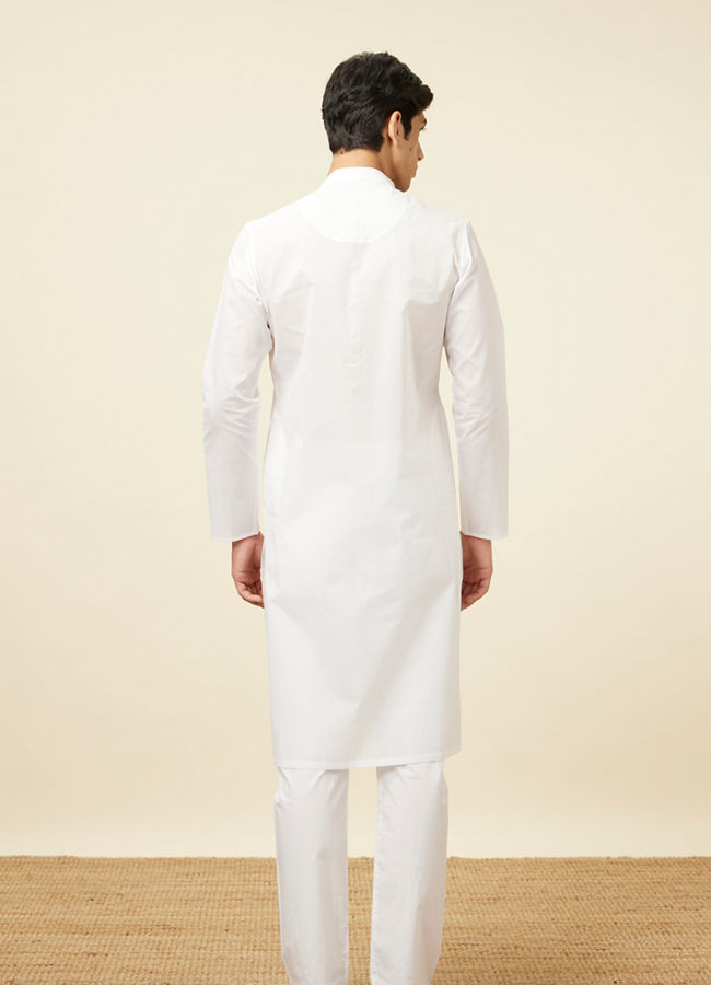 Manyavar kurta best sale pajama white