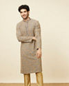 alt message - Manyavar Men Beige Colour Pant image number 3