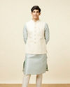 alt message - Manyavar Men Blissful Cream Shade Jacket image number 2