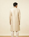 Manyavar Men Cream Bel Buti Patterned Sherwani set