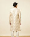 Manyavar Men Golden Fawn Bel Buti Patterned Sherwani Set
