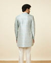 alt message - Manyavar Men Dreamy Blue Indo Western Set image number 4