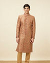 alt message - Manyavar Men Playful Pink Sherwani Set image number 3