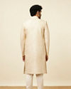 Manyavar Men Contemporary Cream Color Designer Sherwani