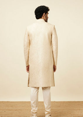 Manyavar Men Contemporary Cream Color Designer Sherwani image number 5