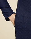 Manyavar Men Traditional Chikankari Blue Kurta Set