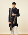 Manyavar Men Brilliant Blue Indo Western Suit