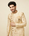 alt message - Manyavar Men Bold Biscuit Indo Western Set image number 0