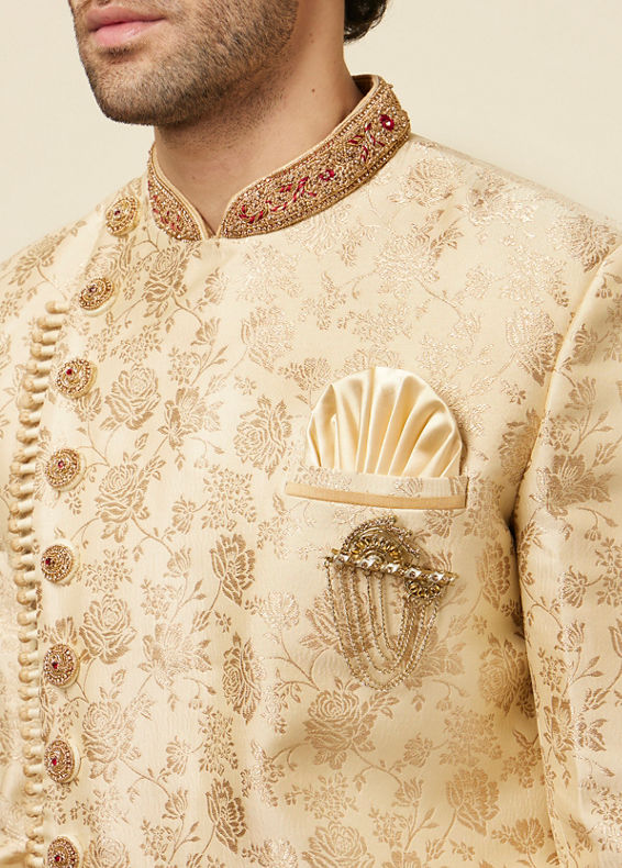 Manyavar Men Bold Biscuit Indo Western Set