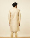 Manyavar Men Classy Cream Color Sangeet Sherwani