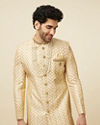 Classy Cream Color Sangeet Sherwani image number 0