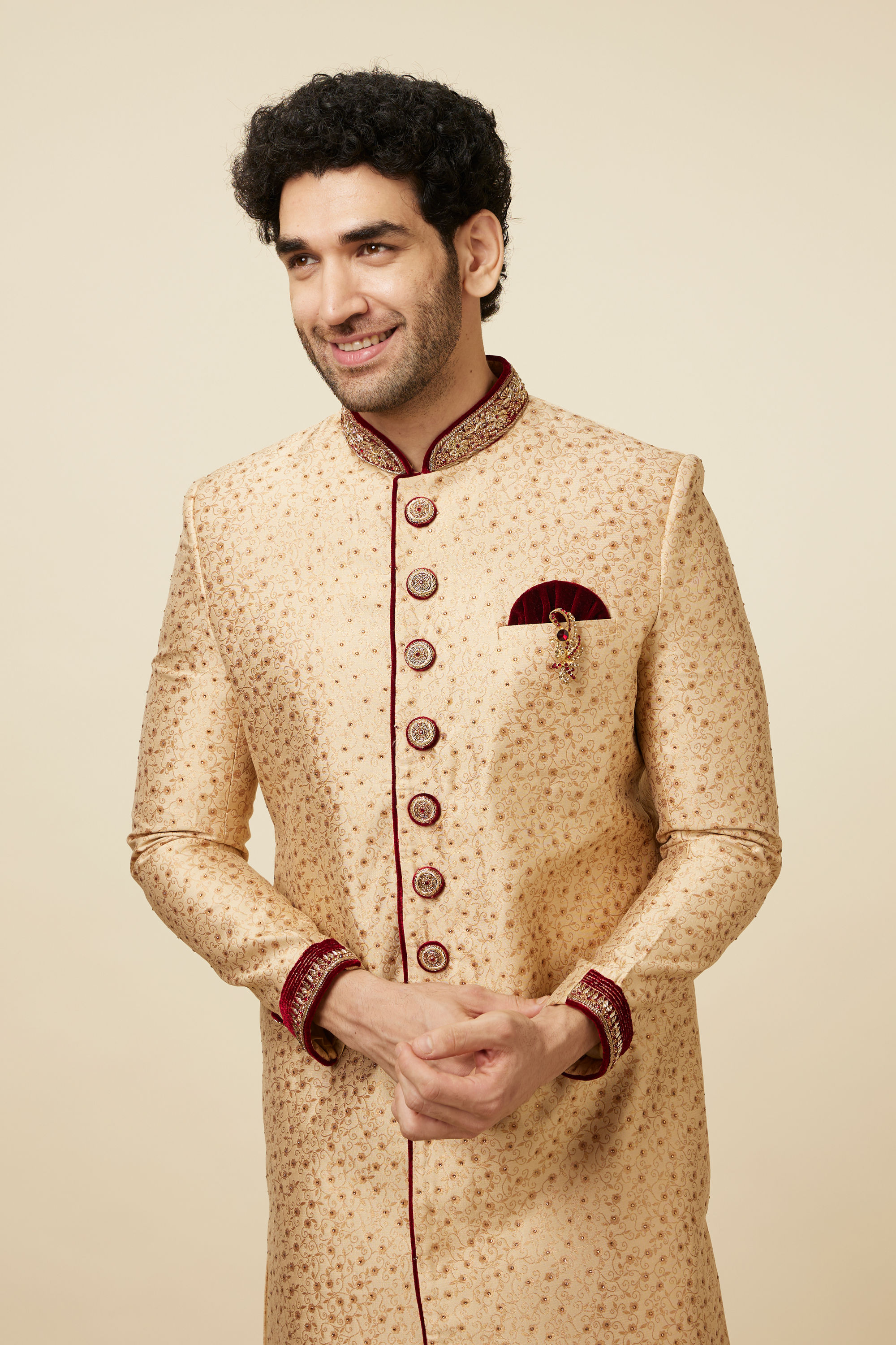 Manyavar Men Royal Silk Indian Sherwani