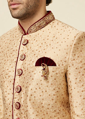 Manyavar Men Royal Silk Indian Sherwani