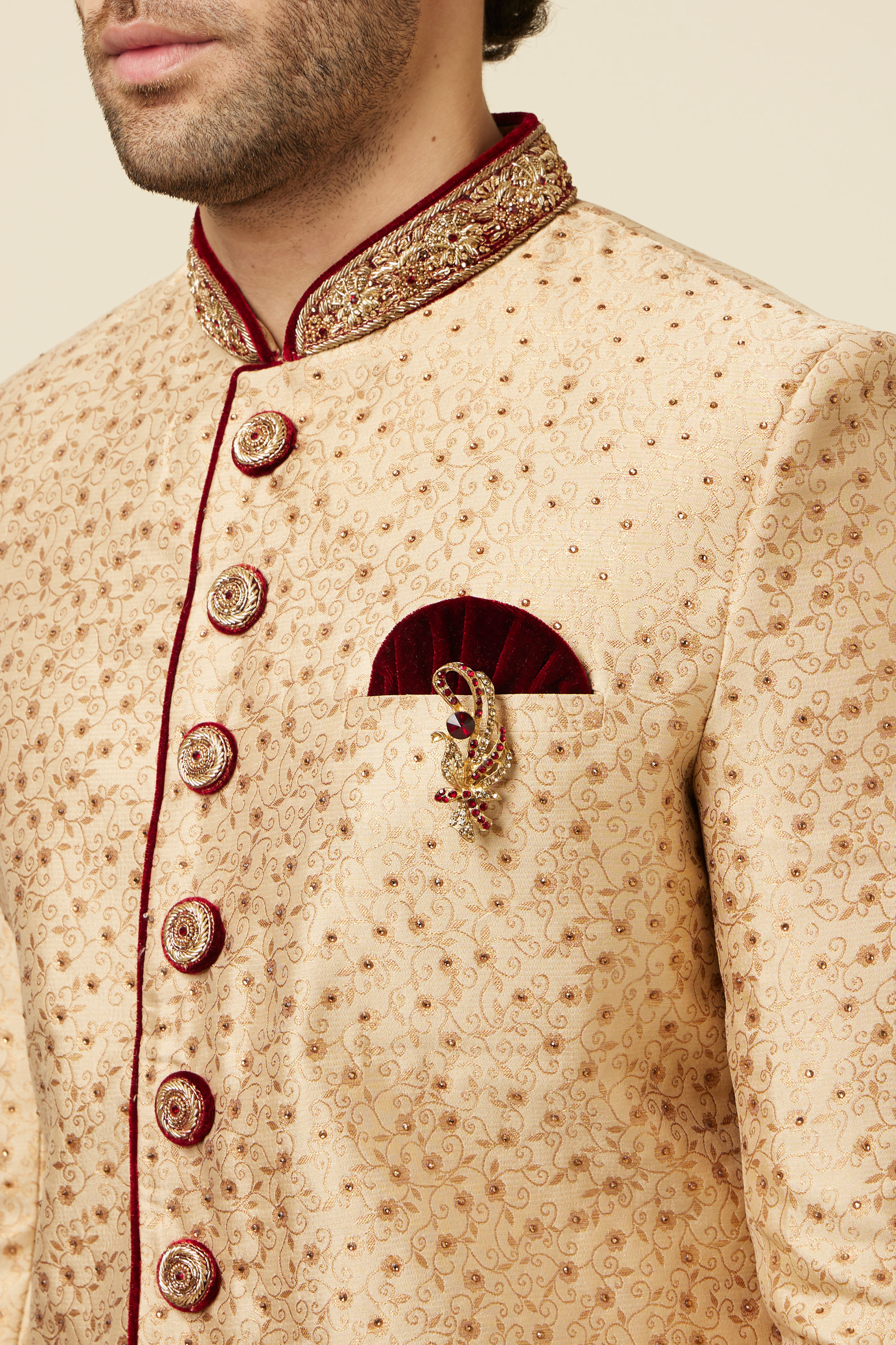 Manyavar Men Royal Silk Indian Sherwani