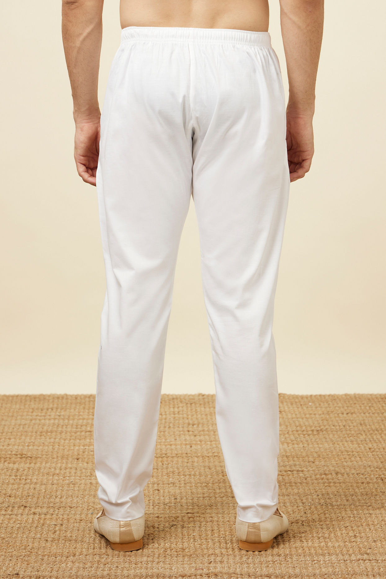 Manyavar Men Cotton Pencil Fit Pant